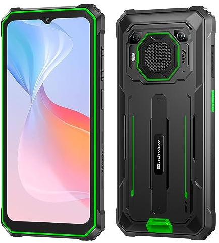 Blackview Teléfono Resistente BV6200 Pro, Batería 13000mAh, 8GB+128GB(1TB Extensión), 6.56'' HD+, ArcSoft® 13MP+8MP, Android 13 Dual SIM, IP68 MIL-STD-810H Smartphone Antigolpes Impermeable, Verde