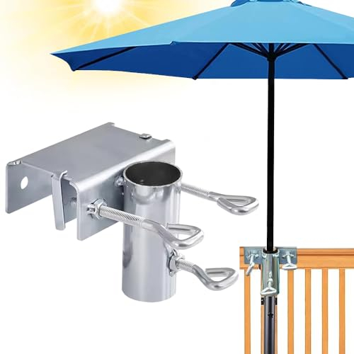 YANGUN Support Parasol Balcon, Pince de Table pour parasols de Jardin, Support pour Parasol sûr Balcon, Support Parasol Table, pour Chaise de Jardin, Parasol, terrasse, Balcon, Parasol Pliable