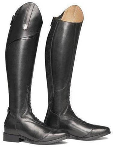 ORANDESIGNE Stivali da Equitazione da Uomo - Scarpe da Equitazione Stile Western Stivali Alti al Ginocchio Unisex - Grandi Dimensioni all'aperto - Nero 44 EU