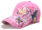 PACDE Gorra de béisbol bordada con diseño de mariposa para mujer, con lentejuelas, correa ajustable, de algodón, para mujer, gorra de béisbol para mujer, rosa, Talla única