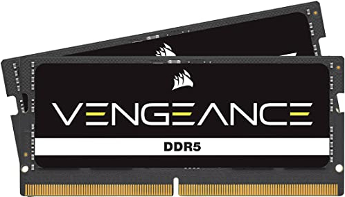 CORSAIR Vengeance SODIMM DDR5 RAM 64GB (2x32GB) 5600MHz CL48-48-48-90 1.10V Intel XMP 3.0 Memoria del Portátil – Negro (CMSX64GX5M2A5600C48)