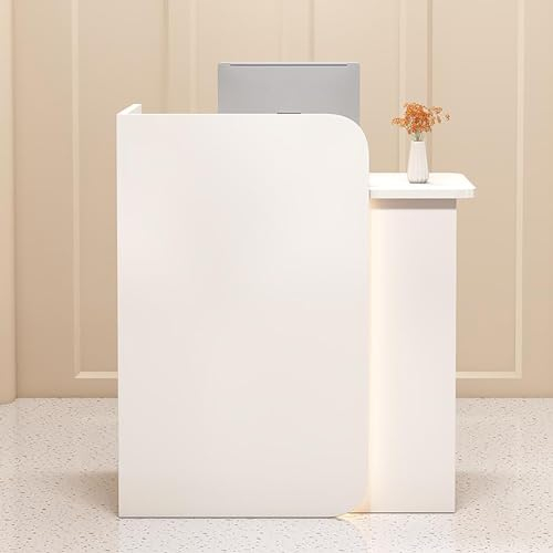 Empfangstheke, Empfangstresen mit Schubladen, Bürotheke Rezeption Tisch, Rezeptionstheke Mit GroßEm Stauraum, Rezeption, Laden-Theke, Verkaufstheke, für Firmenhallen Hotelrezeptionen 80x45x100cm A