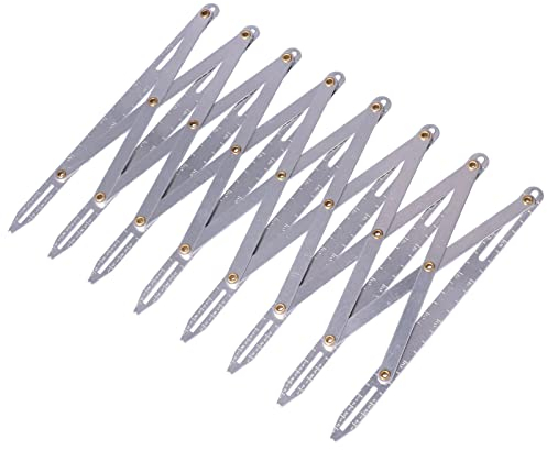 Haosie Aluminum Sewing Gauge, Expandable Sewing Gauge, Button Guide Measure, Multifunctional DIY Curtain Accessories, for Household