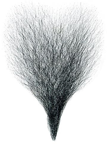 MIMIKRY Brusthaartoupet Brustbehaarung Brustfell Brusthaare Wolfsmensch Werwolf Wolf Monster Schlager-Star, Farbe:Schwarz