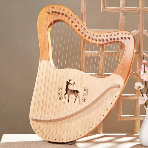 Mahogny stränginstrument med EVA-bärväska, inställningsnyckel, reservsträngar, engelsk instruktionsmanual, lämplig för musikälskare, nybörjare och barn