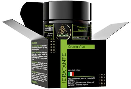 ENVENOM SKIN – Crema Viso Antietà e Idratante | Veleno di Vipera, Acido Ialuronico, Bava di Lumaca e Aloe Vera | Formula Avanzata Potente Rigenerante