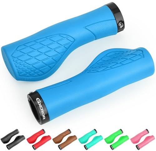 GXCROR Ergonomische Fahrradgriffe für 22,2mm Lenker-MTB Lenkergriffe Anti-Rutsch mit Dual Lock Design- Passend für Trekkingrad/Mountainbike/Rennrad