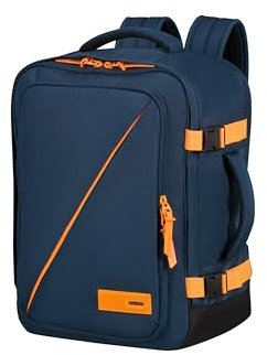 American Tourister Take2Cabin - EasyJet Handgepäcktasche unter dem Sitz, 36 x 20 x 45 cm, 38 L, Mehrfarbig (Dark Navy/Radiant Orange)