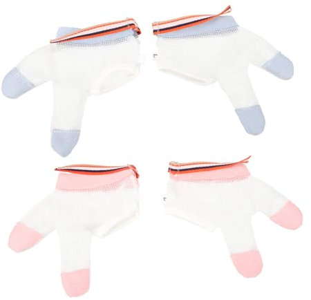 Veemoon 2 Paare Atmungsaktive Netzhandschuhe Beißhandschuhe Anti-kau Neugeborene Kinderhandschuhe