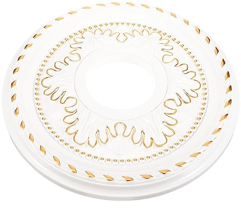 ULTECHNOVO Retro Lamp Panel Decoration Medallion for Light Fixtures Ceiling Rosette Medallion Vintage Chandelier Accessory