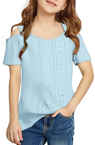 T-shirts à bretelles pour filles, épaules dénudées, col rond, sous-vêtements décontractés pour enfants, hauts d'été à manches courtes, t-shirts personnalisés pour adolescents, chemisiers pour enfants