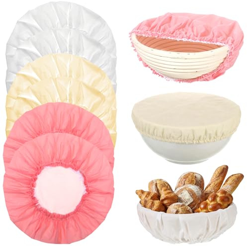 DOPENSPI Lot de 6 couvercles élastiques pour pain alimentaire, couvercle de bol, couvercle de fermentation, film de fermentation pour couvrir la pâte, pour la cuisson dans la cuisine, la fermentation