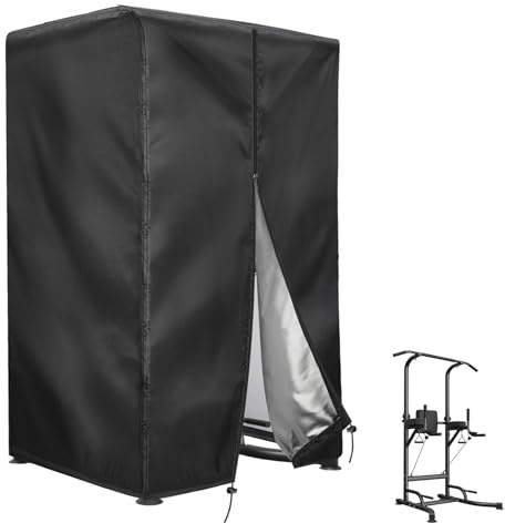 Onlyme Pull Up Bar Cover Power Tower Cover for Dip Station,124x137x219cm