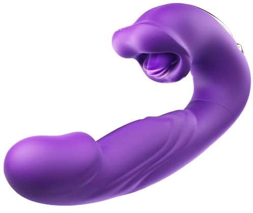 Generico Giocattoli Sessuali Con Vibratore - Giocattoli Sessuali Per Donne Con Vibratore Del Punto G Con 7 Modalità Di Sbattimento, Vibrazione E Leccatura Giocattolo Per La Lingua Per Le Donne