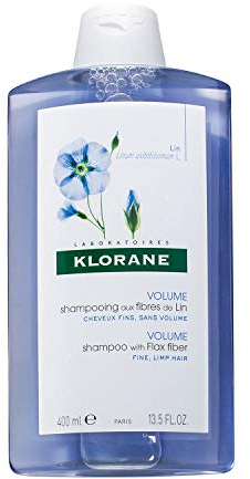 Klorane Shampoo Volumizzante con Fibra di Lino, 400 ml
