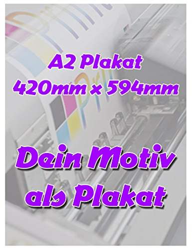 SHIRT-TO-GO Fotodruck PapierPlakat DIN A2 Poster Plakat 420mm x 594mm individuell mit deinem Motiv selbst gestalten