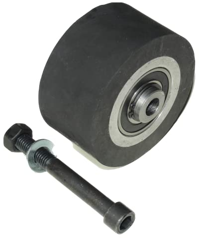 Ruota di contatto in gomma, 100 x 50 mm, levigatrice a nastro, superficie liscia, anima in alluminio, con fusto da 12 mm, pronta per il montaggio