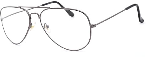 NEW VISION Occhiali da lettura, occhiali da pilota da uomo, unisex, montatura in metallo, classici occhiali da lettura retrò NV8132, aiuto per la lettura per uomo e donna (titanio, 1, diottrie)