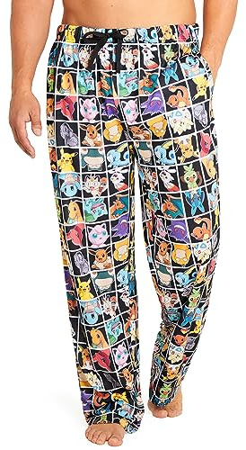 Pokemon Mens Pyjama Bottoms - Nightwear PJs for Men and Teenagers S-3XL Lounge Wear Trousers - Mens Gifts (Multicolour, XL)