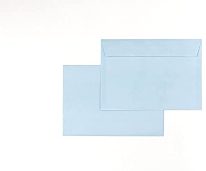 25/50/100x Briefumschlag DIN C6 Fensterlos (25 Stk, Hellblau)