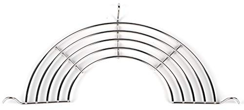 MOUMOUTEN Griglia a Vapore a Semicerchio in Acciaio Inossidabile, Griglia di Raffreddamento Per Alimenti (26cm) Per Olio Per Alimenti Fritti