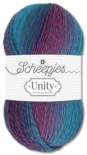 Frida's Wollhaus Scheepjes 100 g Unity (Our Tribe) Superwash Merinowolle Polyamid Stricken 37 Farben (976 | Boy and Bunting)