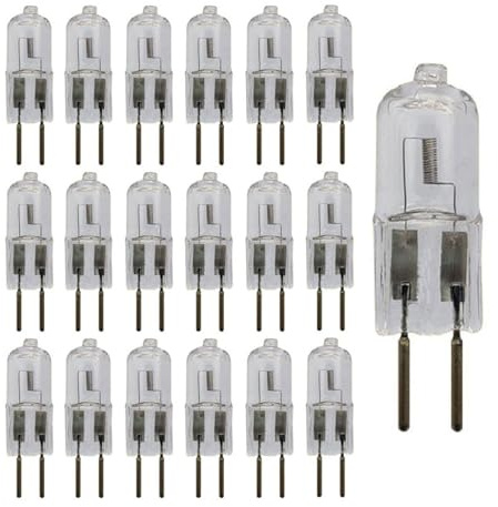 UGEFKMQ 20Pc Lámparas Halógenas G6.35 12V 24V 20W 35W 50W 75W 100W Bombilla Halógena GY6.35/G6.35 Lámpara De Base De Pin Base Regulable 20Pc 12 V-75 W