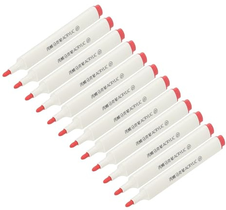 PATIKIL Acrylic Paint Marker Pens, 12Pcs Bold Tip Paint Pen Waterproof Water Based for Rock Painting Wood DIY Craft Glass Ceramic Canvas, Red