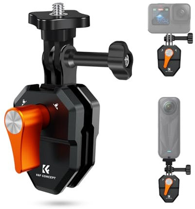 K&F CONCEPT Moto Parabrisas Abrazadera de Montaje Clip para GoPro Hero13/12/11/10/9, dji Osmo 360, Action 3/4/5 Pro, para Insta360 X5 X4 X3, Moto Parabrisas Soporte Accesorios de Cámara de Accion