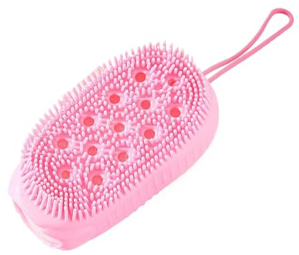 Limpiador corporal de silicona, cepillo corporal para ducha, cepillo de limpieza de piel exfoliante, limpiador de baño suave de doble cara para mujeres y hombres