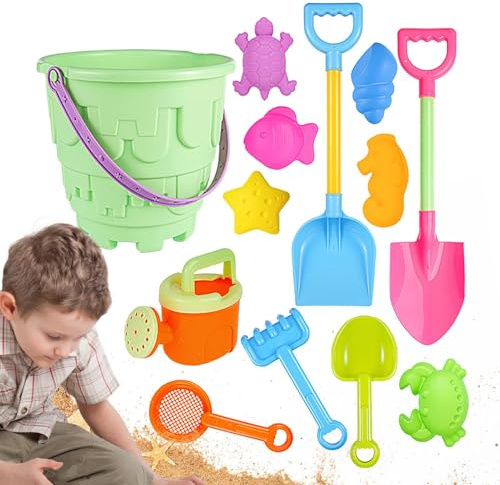 Giochi Di Sabbia Per Spiaggia | Gioco Interattivo Pratico | Set di Giocattoli con Secchiello e Pala da Sabbia | Per Bambini In Età Prescolare Estate Compleanno Attività