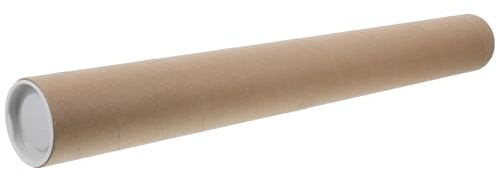Veemoon Tubo di Cartone Kraft per Spedizione Poster Tappo in Plastica Tubo da Disegno 50 MM Diametro per Uso Artigianale e Ufficio