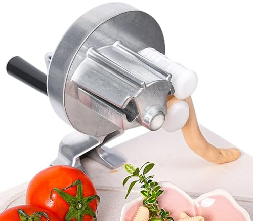 Makkaroni Maker med handvev, manuell Cavatelli-maskin, Cavatelli-makermaskin, rostfritt stål, manuell pastamaskin med handvev, press-penna, pastamaskin