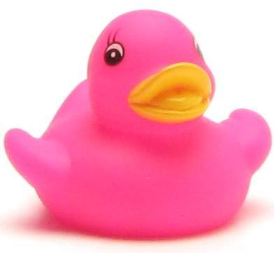 DUCKSHOP I Anatra da bagno Lea, rosa, con papera, lunghezza: 5 cm