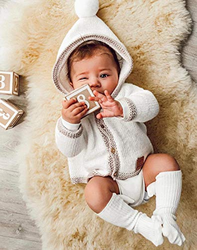 Hollert German Leather Fashion Lammfell Baby waschbar ökologisch gegerbtes kuscheliges echtes Merino Schaffell (deutsche Qualität) Naturform Babyfell geschoren Größe 90-100