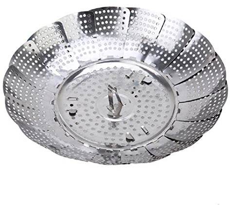 DYSCN Lotus Steamer Basket en Acier Inoxydable Vapeur À Légumes Panier Pliant Steamer Insert pour Veggie Fish Cuisine De Fruits De Mer, Extensible pour Adapter Divers Pot De Taille