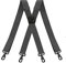 RIONA Herren Hosenträger Breit 3.8 cm mit 4 Karabinerhaken Lang Einheitsgröße für Männer und Damen Einstellbar und Elastisch X-Back Heavy Duty