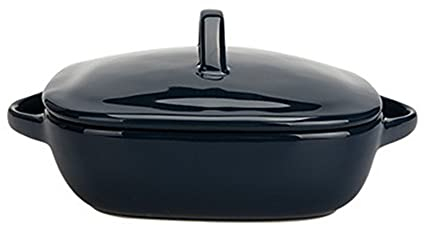 Auflaufform Keramik-Auflaufform Mit Deckel, Abgedecktes Quadratisches Backformen-Set, Auflaufformen Für Aufläufe, Lasagne-Pfannen Tiefe Auflaufformen Backformen Kuchenform-Blue