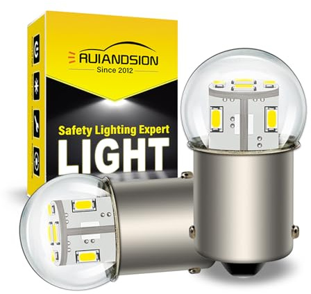 Ruiandsion 2st LED-lampa 1156 6V BA15S 7506 Vit 3014 12SMD LED-chips Bakljus och blinkers LED
