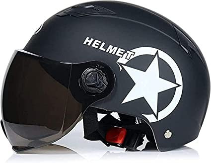 AOOPOO Aperto Caschi Da Moto Portatile Jet Casco Scodella ECE Omologato Retrò Motociclo Aperto Faccia Casco Donna Uomo Scooter Casco Per Moto,Adult Cruiser Chopper Mezzo Casco ,54-60CM