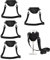 MAXQUU 4pcs Hals-Weinglashalter, tragbarer Weinglashalter, Weinglashalter mit Lanyard, Weinglas-Halshalter, geeignet für Hochzeit, Geburtstagsfeier (Schwarz)