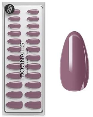 DOONAILS Soft Gel Press On Nails 30er Set Babyboomer Almond Form Lila Nägel zum Aufkleben Full Cover in Salonqualität Fake nails soft gel Medium Natürliches & angenehmes Tragegefühl
