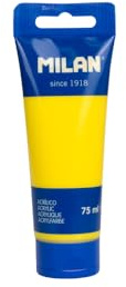MILAN® Tubo 75 ml pintura acrílica amarillo