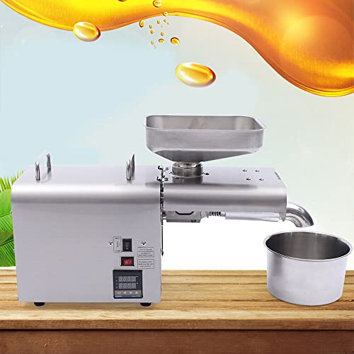 750W Automatische Ölpresse Edelstahl-Ölpresse mit LCD-Display für gewerbliche und private Ölpressen
