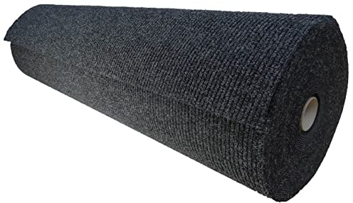 Meterware Autoteppich (Auskleide-Teppich für Fahrzeugboden, Kofferraum, etc) Robust anthrazit, Zuschnitt (2m breit / 2m lang)