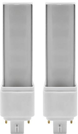 QLEE G24Q 4-Poligee LED-Glühbirne Pl-C Nachrüst-ersatz-kompaktleuchtstoffLampe 13w G24Q-2 Gx24Q-3 660 Lm 314° Frei Drehbar Horizontal Versenkt G24Q Grüne Glühbirne Warmweißes Licht 2er-pack