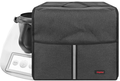 Thermomix Dust Cover Compatible with Thermomix TM6/ TM5 /TM31, Waterproof Padded Oxford Cloth Cover, Dust Cover for Kitchen Mixer Machine - Dark Grey