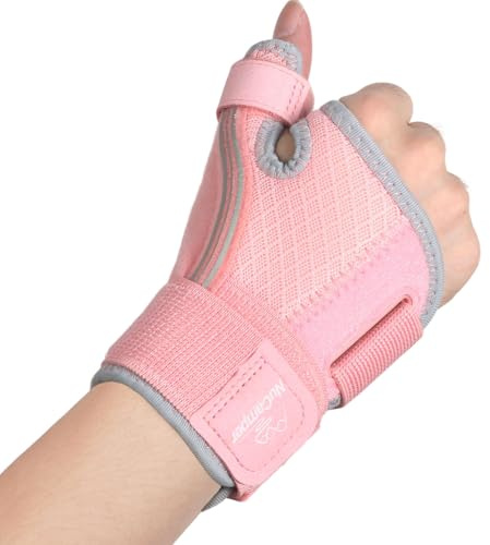 NuCamper Attelle de Pouce Orthèse Pouce pour Main Droite Gauche, Réglable Orthèse Poignet Pouce Stabilisée Idéale pour Soulager les Douleur Articulaire, l'Arthrite, Tendinite,Ténosynovite de Quervain