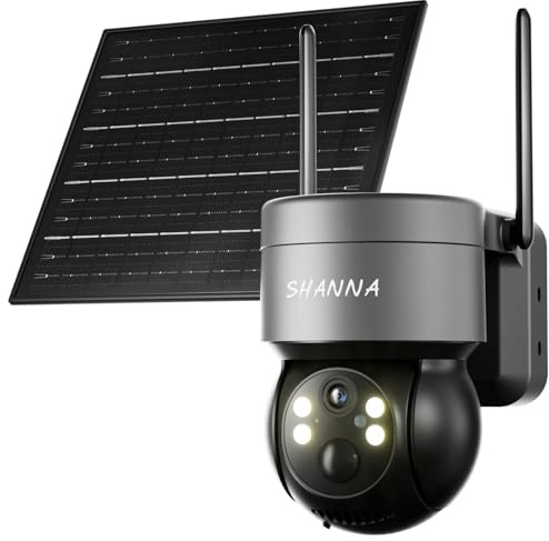 Telecamera con SIM 4G da Esterno,2K Telecamera con Pannello Solare e SIM,10400mAh Batteria & Pannello Solare da 6 Watt,Rilevamento di movimento,Visione Notturna a Colori,Tracciamento Automatico,IP66