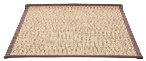 FONDOTIN Bambus Sitzkissen im Japanischen Stil 40x60cm mit 1,5cm Dicke Bodenpolster für Balkon und Meditation aus Bambus Leinen und Schwamm für Erwachsene